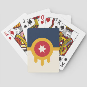 Jeu de cartes à jouer avec le drapeau de Tulsa, Oh