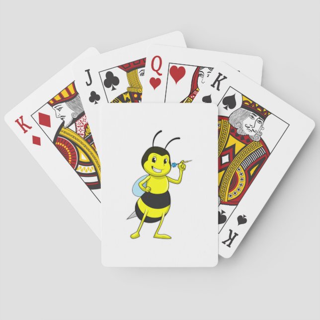 Jeu De Cartes Abeille aux fléchettes avec tarte (dos)