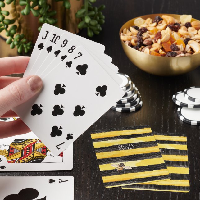 Jeu De Cartes Abeille de miel Noir Jaune (In Situ)