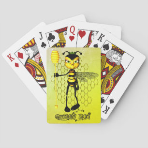 Jeu De Cartes Abeille jaune et noire avec nid d'abeille