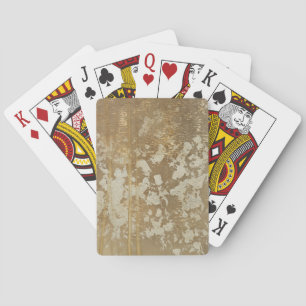 Jeu De Cartes Abstract Gold Painting with Silver Speckles