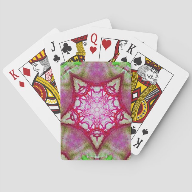 JEU DE CARTES ABSTRACT PINK FUCHSIA (dos)