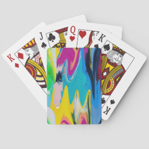 Jeu De Cartes Abstrait coloré, aquarelle flou de mouvement.