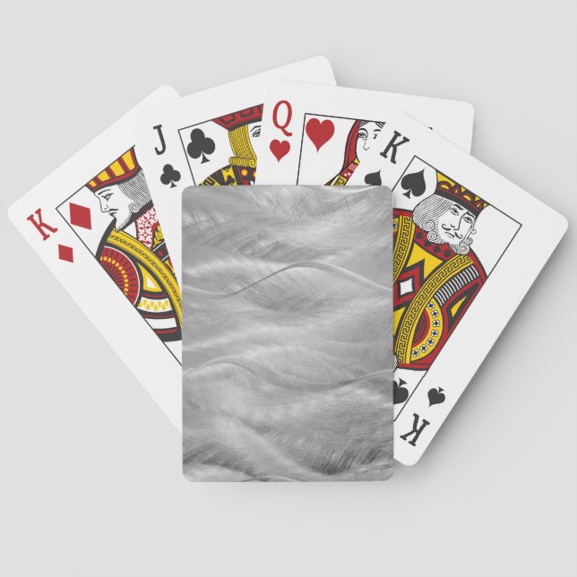 Jeu De Cartes Abstrait en acier inoxydable brossé (dos)
