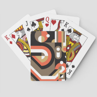 Jeu De Cartes Abstrait géométrique : Conception futuriste de l'o