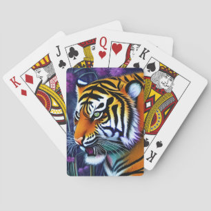 Jeu De Cartes Abstrait Majestic Predator Tiger