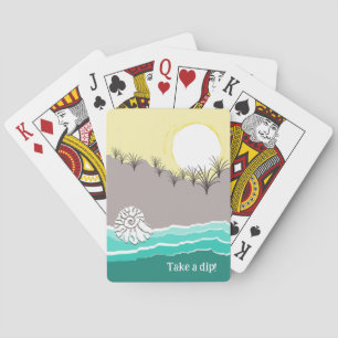 Jeu De Cartes Abstrait moderne Torn Sunset Beach Shell