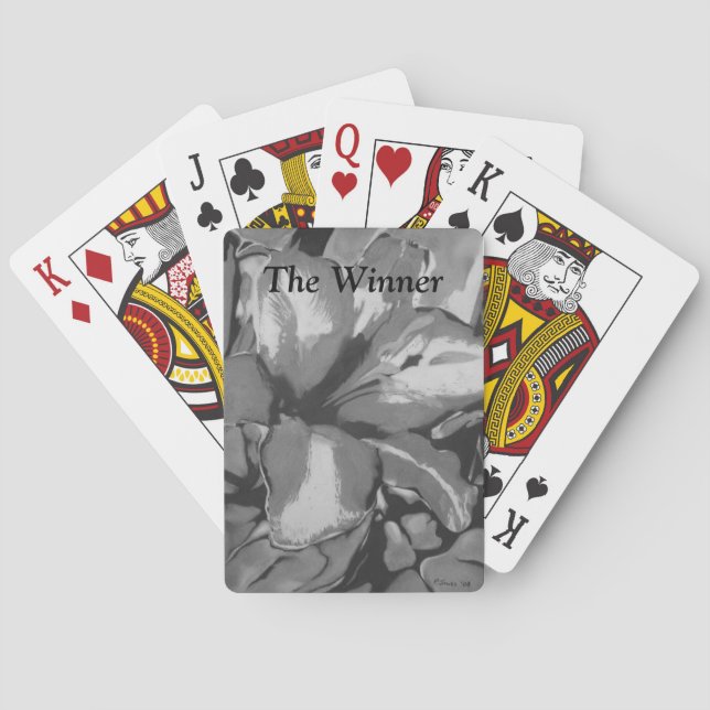 Jeu De Cartes abstrait noir et blanc contemporain (dos)