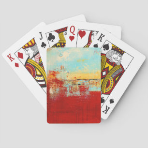Jeu De Cartes Abstrait rouge de l'Alaska
