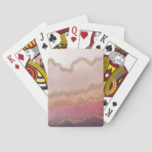 Jeu De Cartes Abstraite Ombre rose violet et Parties scintillant
