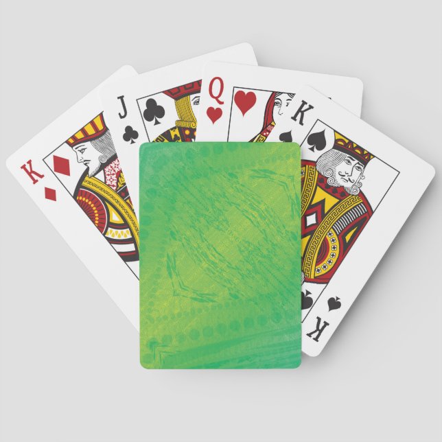 Jeu De Cartes Acceptation | Motif de Shibori jaune bleu (dos)