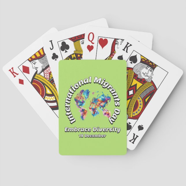 Jeu De Cartes Acceptez la diversité. Journée internationale des  (dos)