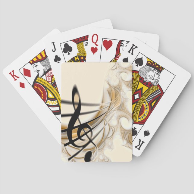 Jeu De Cartes Accessoire de design de feuille de musique classiq (dos)