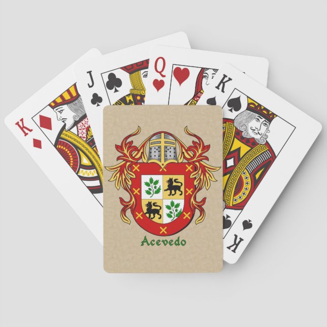 Jeu De Cartes Acevedo Bouclier héraldique avec manteau (dos)