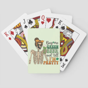 Jeu De Cartes Acheter Me Bière Verte - Squelette   Saint Patrick