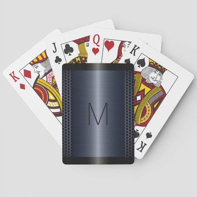 Jeu De Cartes Acier inoxydable métallique gris métallique Revête (dos)