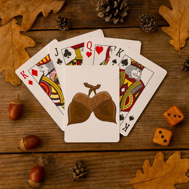 Jeu De Cartes Acorns Rustique Forêt d'automne Nature (Créateur téléchargé)
