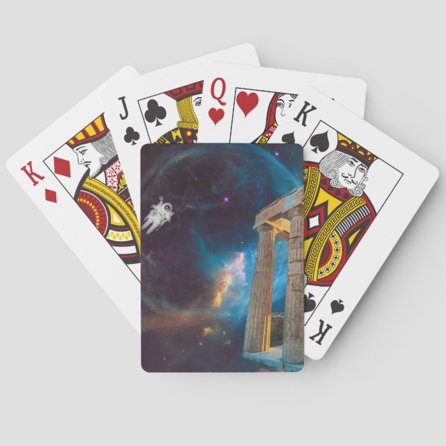 Jeu De Cartes Acropole du Parthénon La Grèce rencontre l'espace (dos)