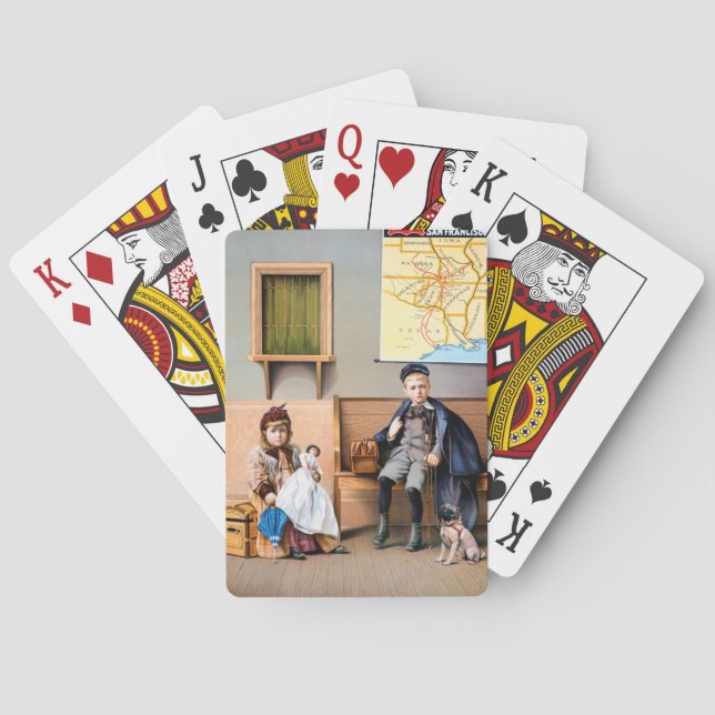 JEU DE CARTES AFFICHE DE CHEMIN DE FER, 1898 (dos)