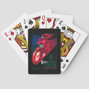 Jeu De Cartes Affiche de moto de Premio Internat'l de mamie 5