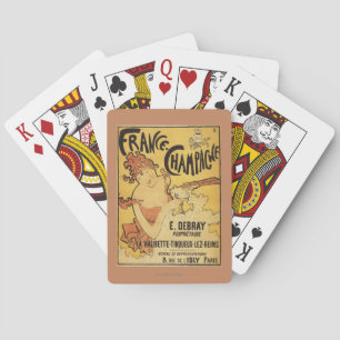 Jeu De Cartes Affiche de publicité d'E. Deb Ray Champagne