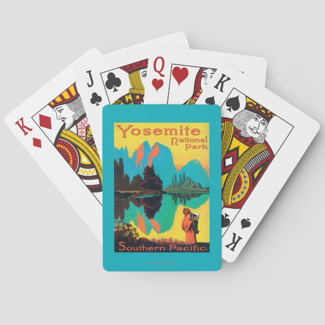 Jeu De Cartes Affiche de touristes - parc national de Yosemite, (dos)