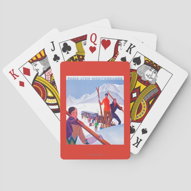 Jeu De Cartes Affiche promotionnelle ferroviaire de PLM (dos)