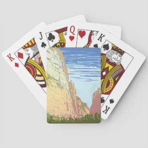 Jeu De Cartes Affiche Vintage voyage Pour Le Parc National De Si