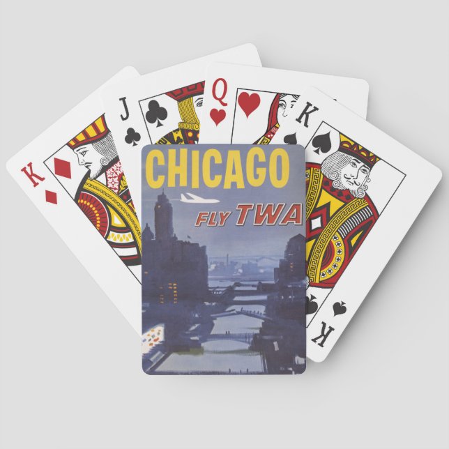 Jeu De Cartes Affiche Voyage Pour Les Vols Trans World Airlines (dos)