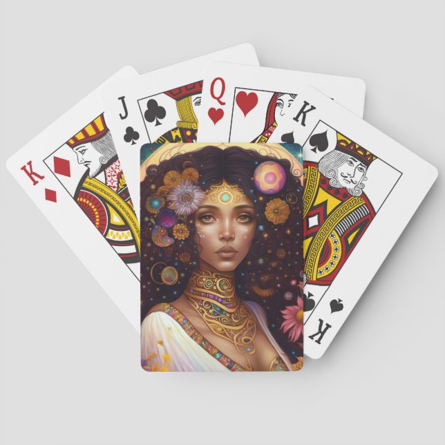Jeu De Cartes African American Black Goddess Queen Imaginaire Ar (dos)