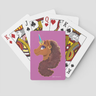 Jeu De Cartes Afro Unicorn Cartes de jeu uniques