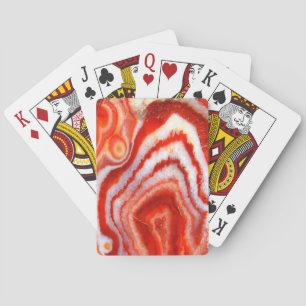 Jeu De Cartes Agate Orange Sanguine.