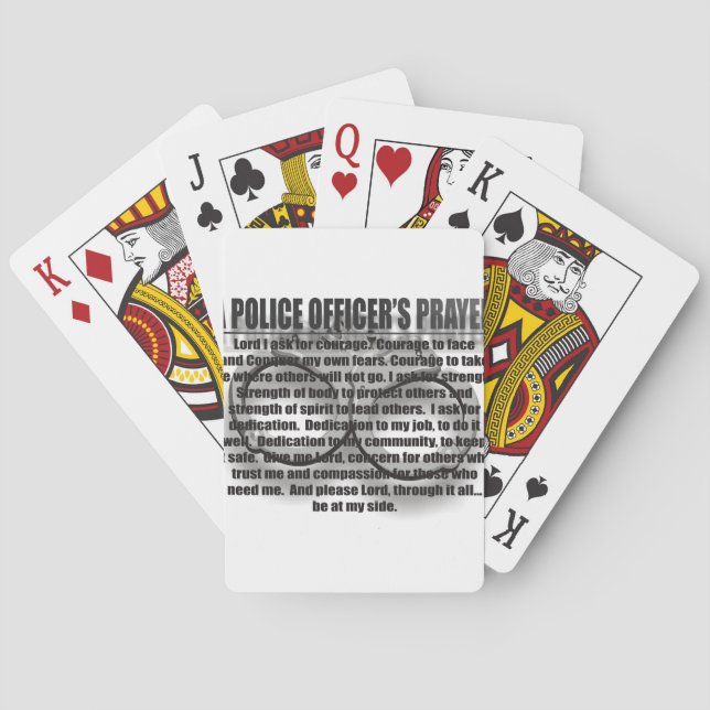 JEU DE CARTES AGENTS DE POLICE PRAYER (dos)