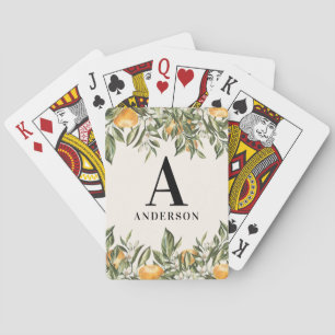 Jeu De Cartes Agrumes rustiques modernes floral moderne élégant