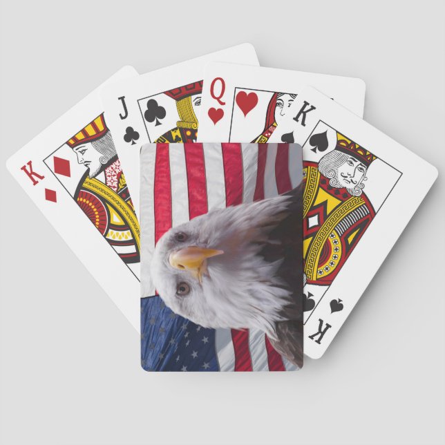 Jeu De Cartes Aigle et drapeau américains (dos)