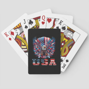 Jeu De Cartes Aigle Patriotique Drapeau USA