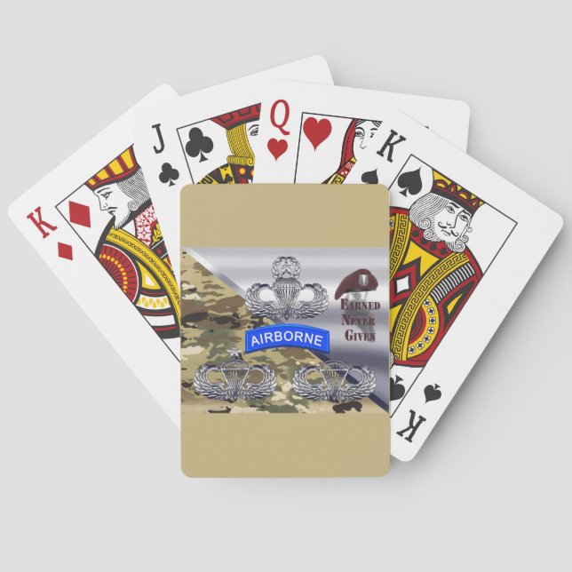Jeu De Cartes Ailes aéroportées - jamais gagnées (dos)