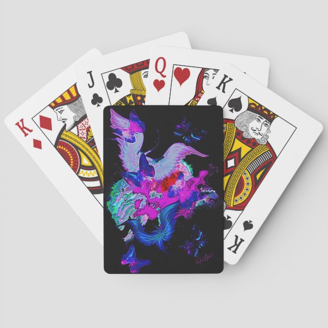 Jeu De Cartes ailes d'anges et papillons  (dos)