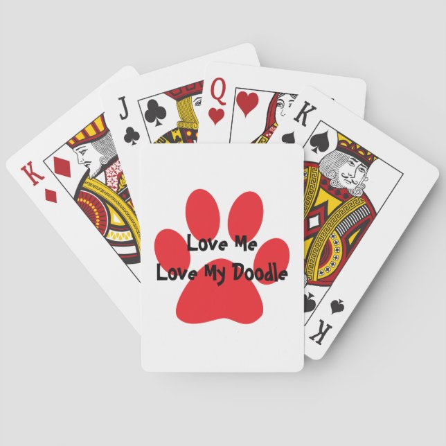 Jeu De Cartes Aimez mes cartes de jeu de griffonnage (dos)