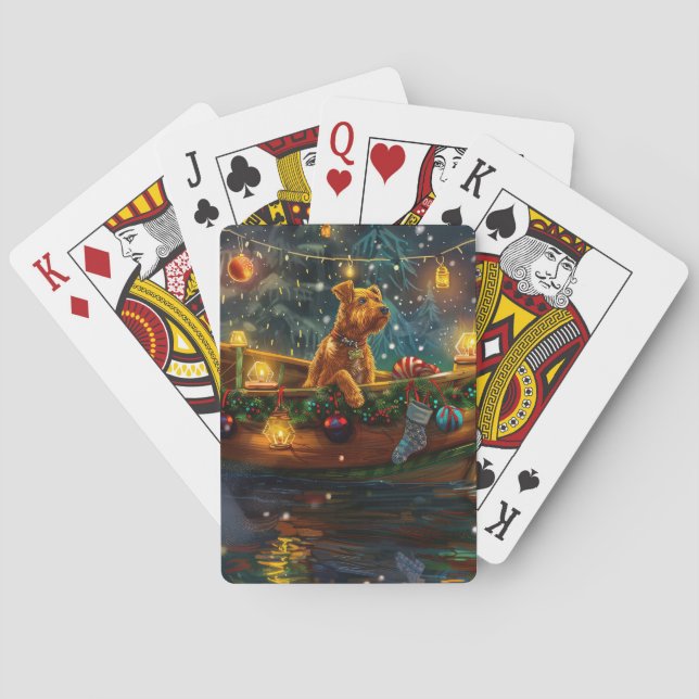 Jeu De Cartes Airedale Noël Festival Voyage (dos)