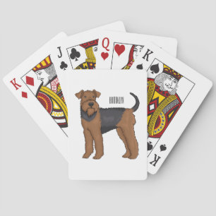 Jeu De Cartes Airedale terrier dog cartoon