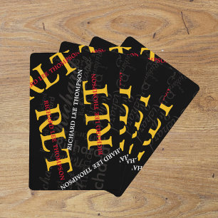 Jeu De Cartes Ajouter des initiales et un nom pour obtenir un no