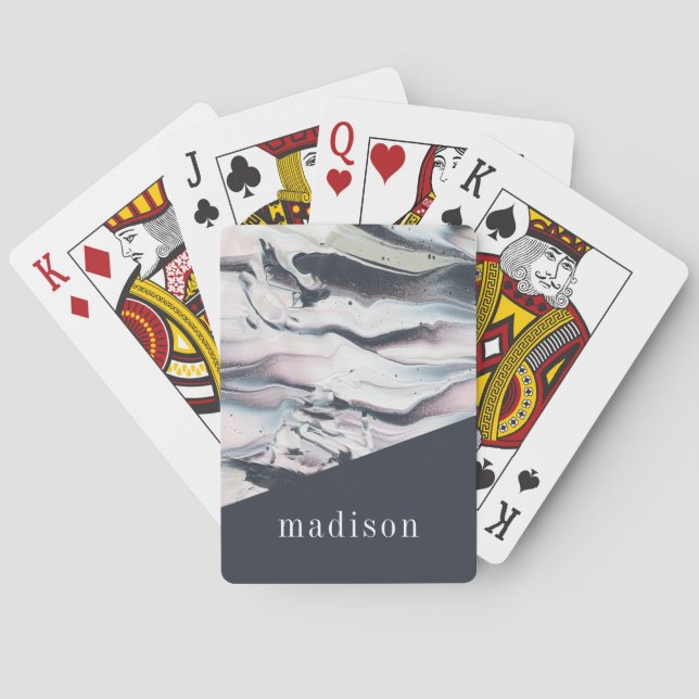 Jeu De Cartes Ajouter votre nom| Marbling V Crop (dos)