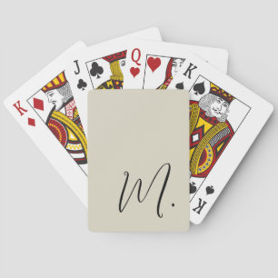 Jeu De Cartes Ajouter Votre Nom Monogramme Moderne Calligraphie 