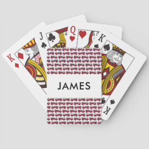 Jeu De Cartes Ajouter votre nom Red Fire truck Personnalisé