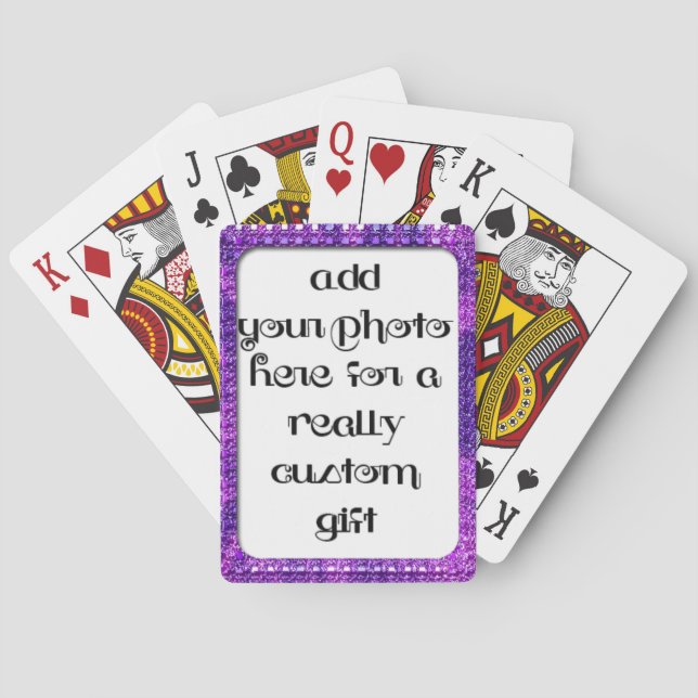 Jeu De Cartes Ajouter Votre Photo Bicycle VioletMD Play (dos)