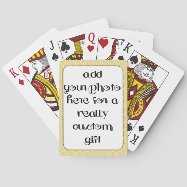 Jeu De Cartes Ajouter Votre Photo Gold Frame Bicycle® Play (dos)