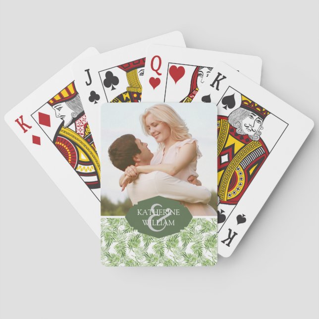 Jeu De Cartes Ajoutez vos palmettes | vertes nommées (dos)