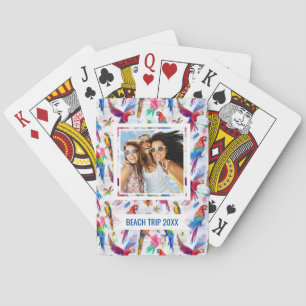 Jeu De Cartes Ajoutez vos perroquets nommés de style d'aquarelle