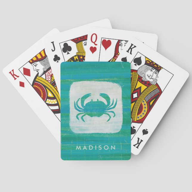 Jeu De Cartes Ajoutez votre crabe | côtier nommé d'Aqua de | (dos)